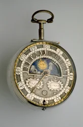 Dubbelbehuizde verge-horloge, ca. 1685